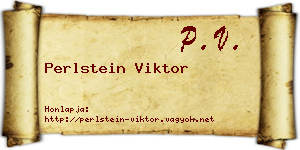 Perlstein Viktor névjegykártya