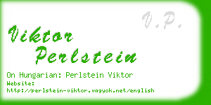viktor perlstein business card
